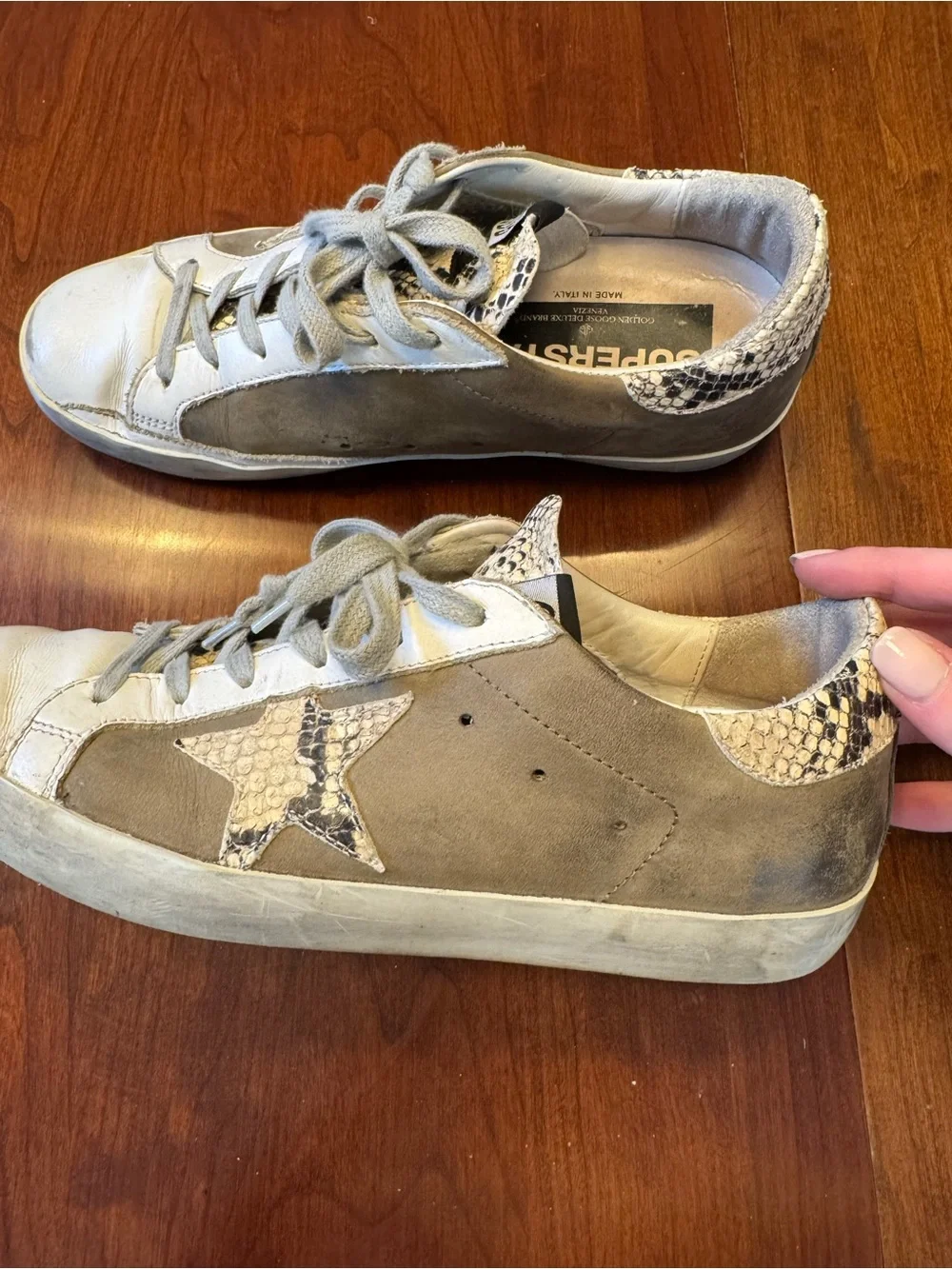 Golden Goose Superstar White & Gray Low-Top Sneakers - GGDB